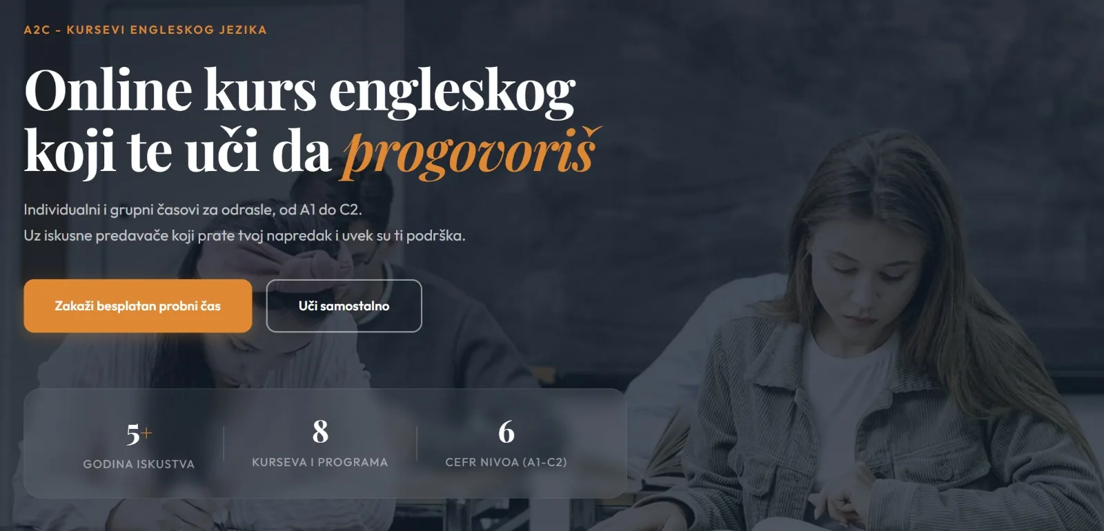 Online kursevi engleskog jezika u A2C English Academy